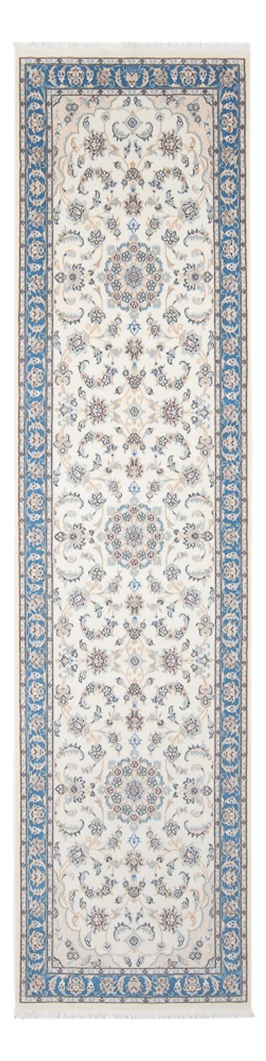 Tapis de couloir Tapis persan - Nain - Premium - 305 x 82 cm - crème
