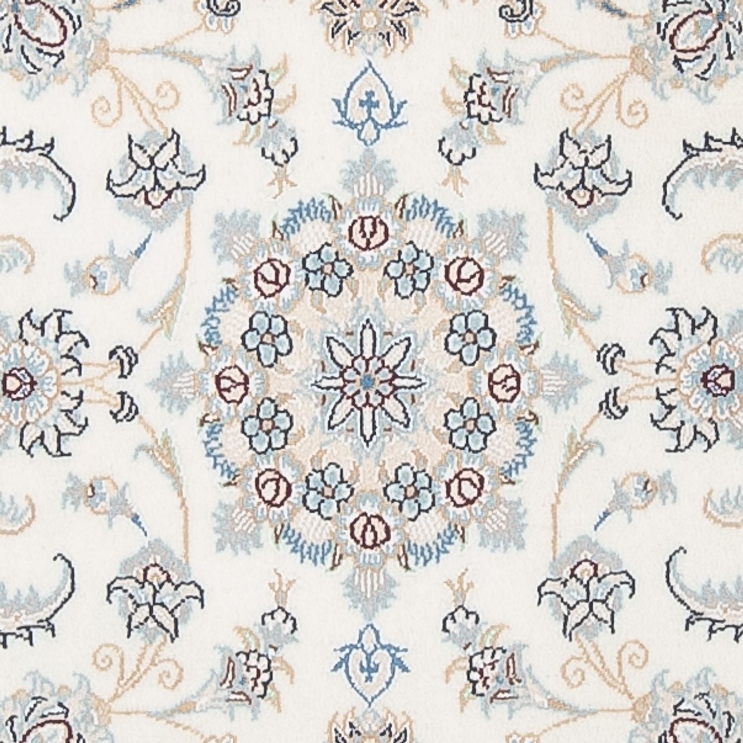Tapis de couloir Tapis persan - Nain - Premium - 305 x 82 cm - crème
