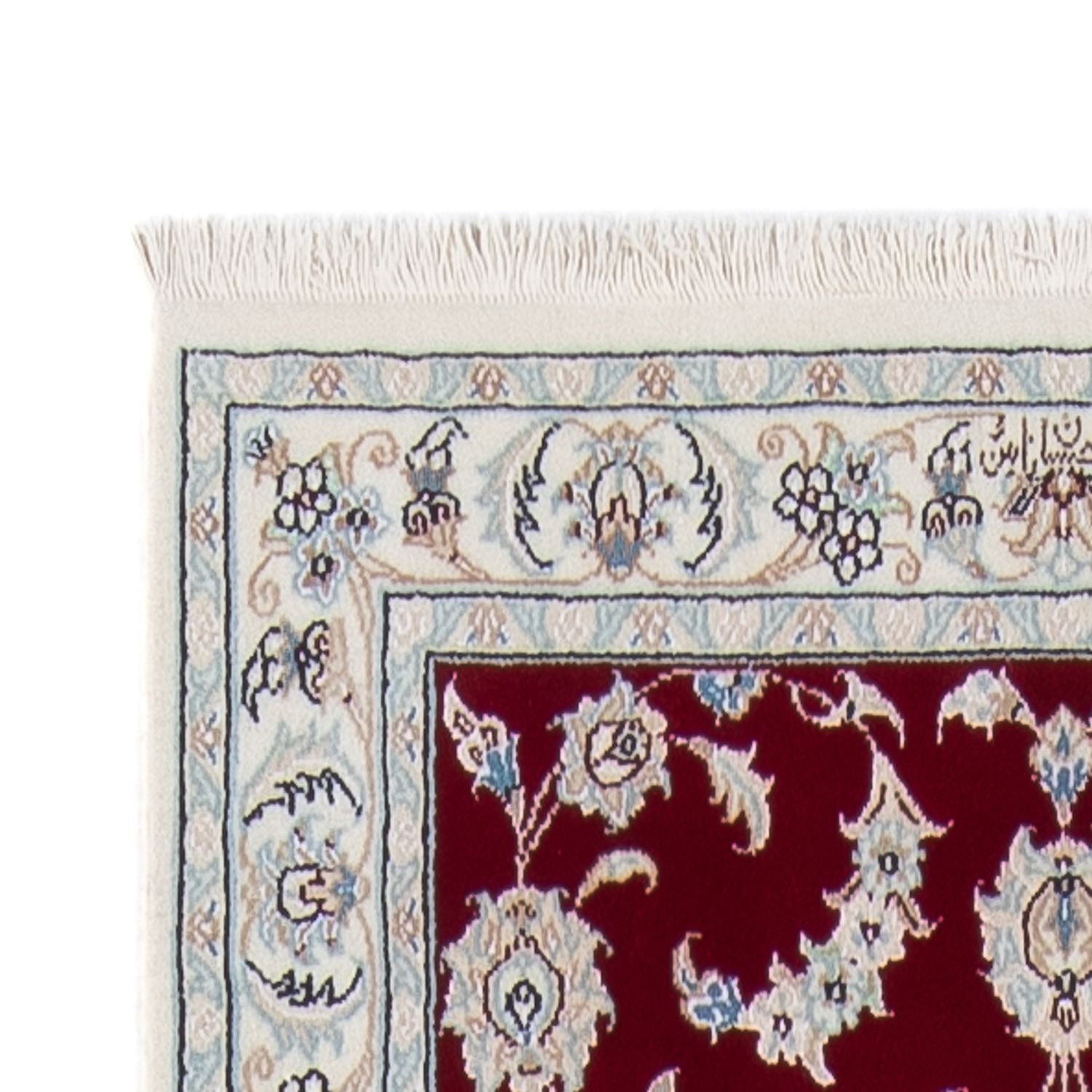 Tapis de couloir Tapis persan - Nain - Premium - 292 x 80 cm - rouge