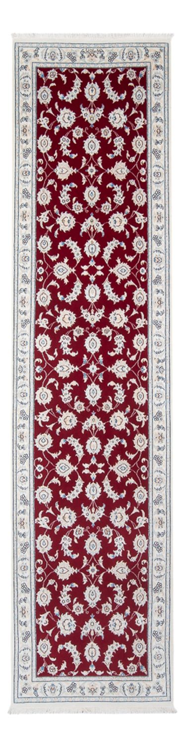 Tapis de couloir Tapis persan - Nain - Premium - 300 x 81 cm - rouge