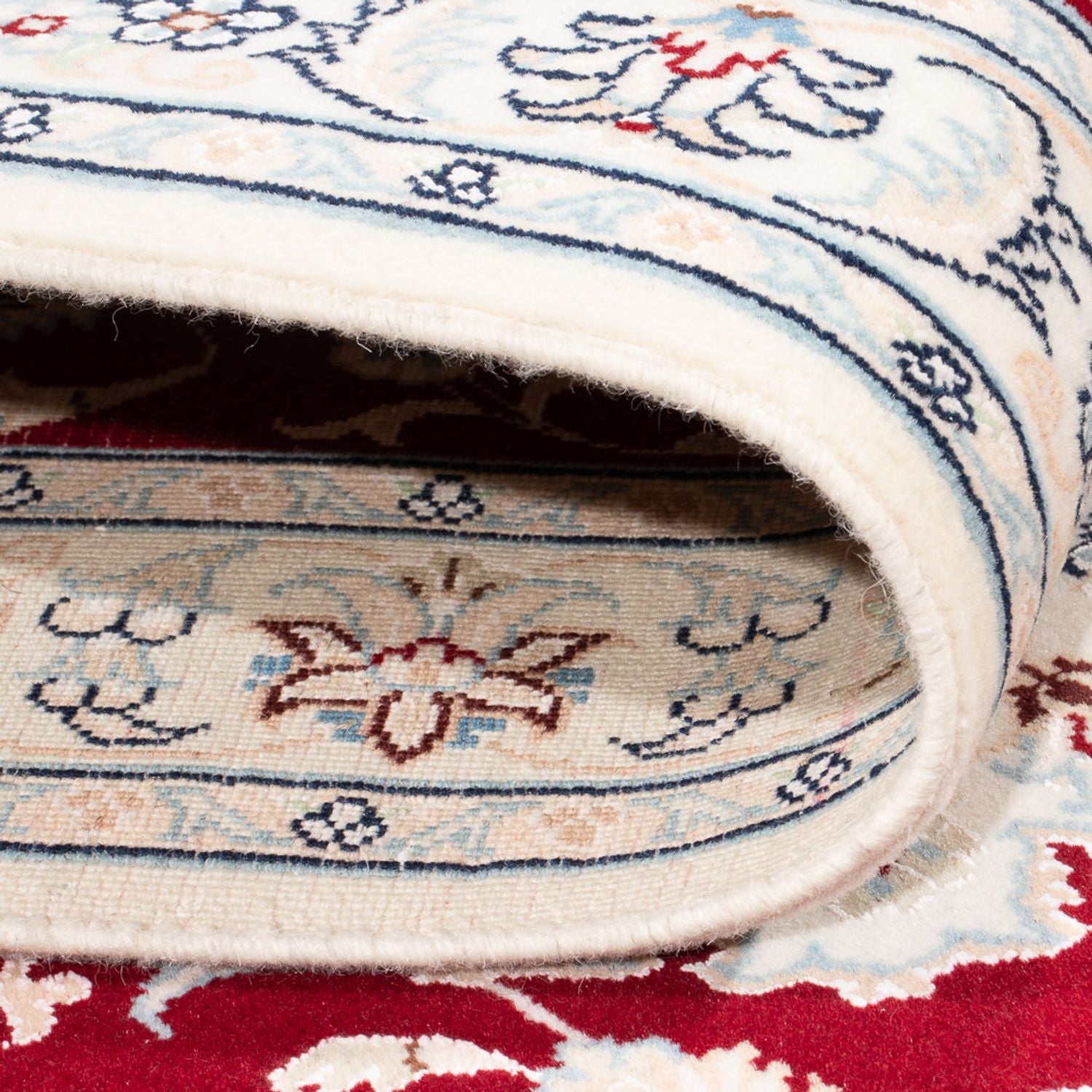 Tapis de couloir Tapis persan - Nain - Premium - 300 x 82 cm - rouge