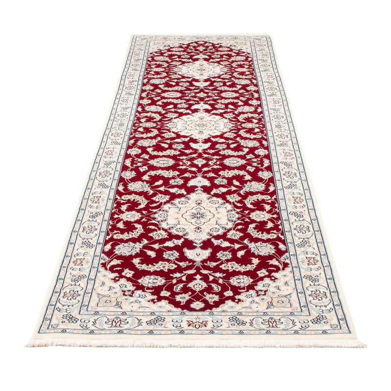 Tapis de couloir Tapis persan - Nain - Premium - 300 x 82 cm - rouge