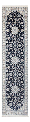 Tapis de couloir Tapis persan - Nain - Premium - 306 x 81 cm - bleu foncé