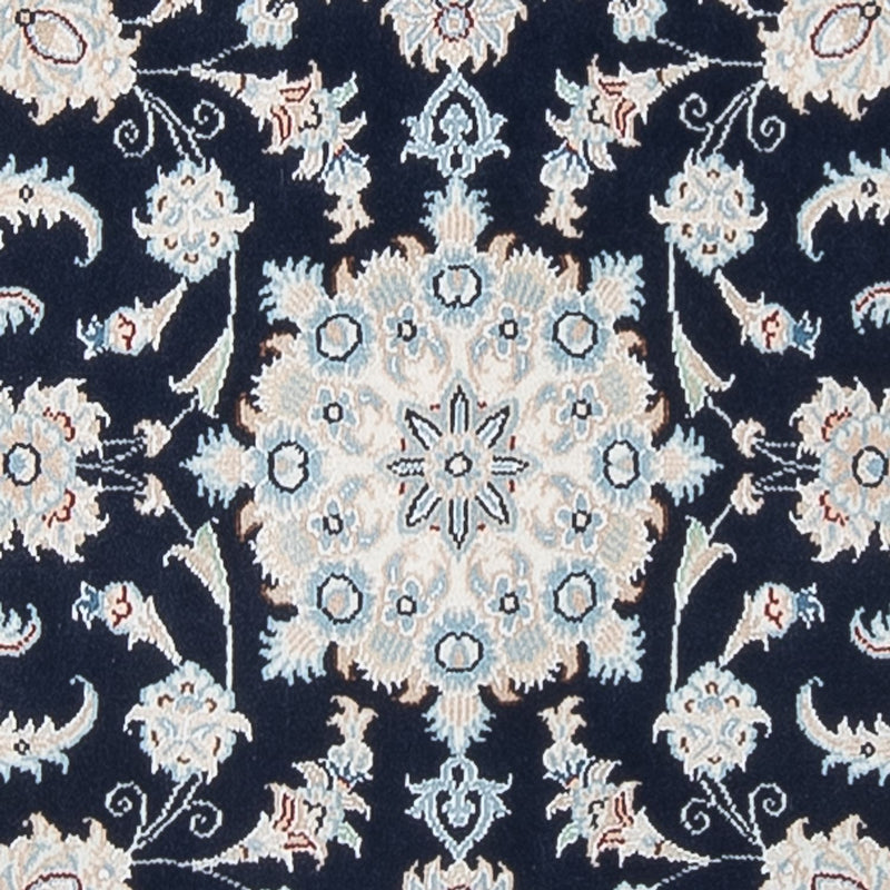 Tapis de couloir Tapis persan - Nain - Premium - 306 x 81 cm - bleu foncé
