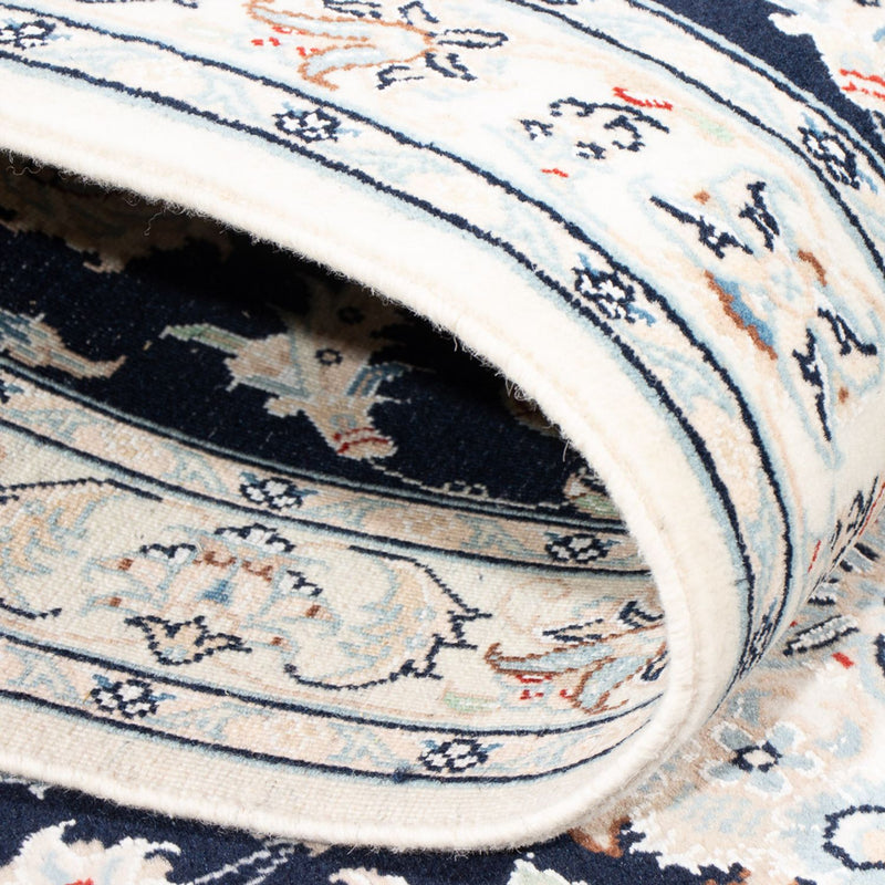 Tapis de couloir Tapis persan - Nain - Premium - 306 x 81 cm - bleu foncé