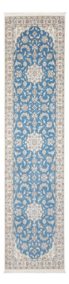 Tapis de couloir Tapis persan - Nain - Premium - 300 x 80 cm - bleu