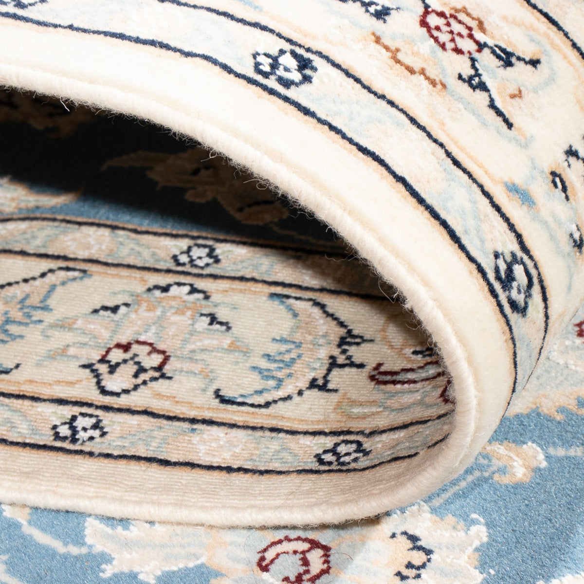 Tapis de couloir Tapis persan - Nain - Premium - 300 x 80 cm - bleu