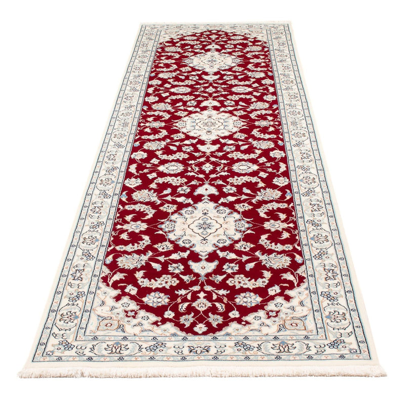 Tapis de couloir Tapis persan - Nain - Premium - 290 x 80 cm - rouge