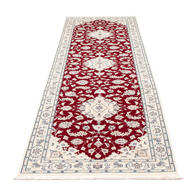 Tapis de couloir Tapis persan - Nain - Premium - 298 x 82 cm - rouge