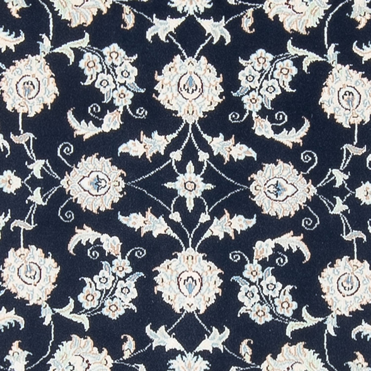 Tapis de couloir Tapis persan - Nain - Premium - 394 x 92 cm - bleu foncé