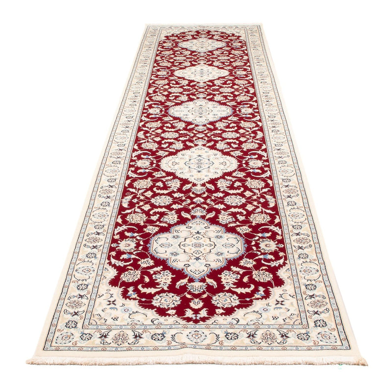 Tapis de couloir Tapis persan - Nain - Premium - 382 x 89 cm - rouge