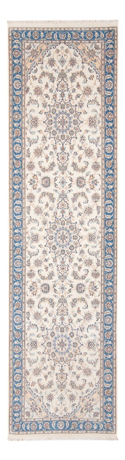 Tapis de couloir Tapis persan - Nain - Premium - 296 x 90 cm - crème