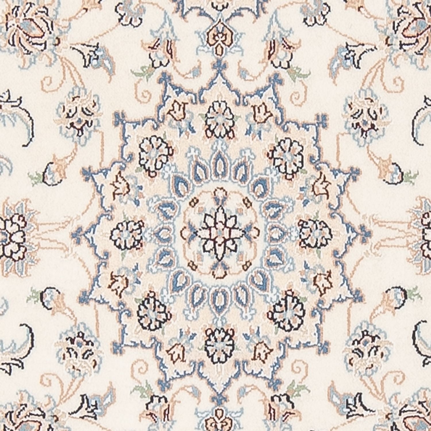 Tapis de couloir Tapis persan - Nain - Premium - 296 x 90 cm - crème