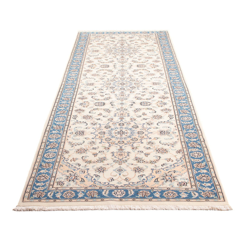Tapis de couloir Tapis persan - Nain - Premium - 296 x 90 cm - crème