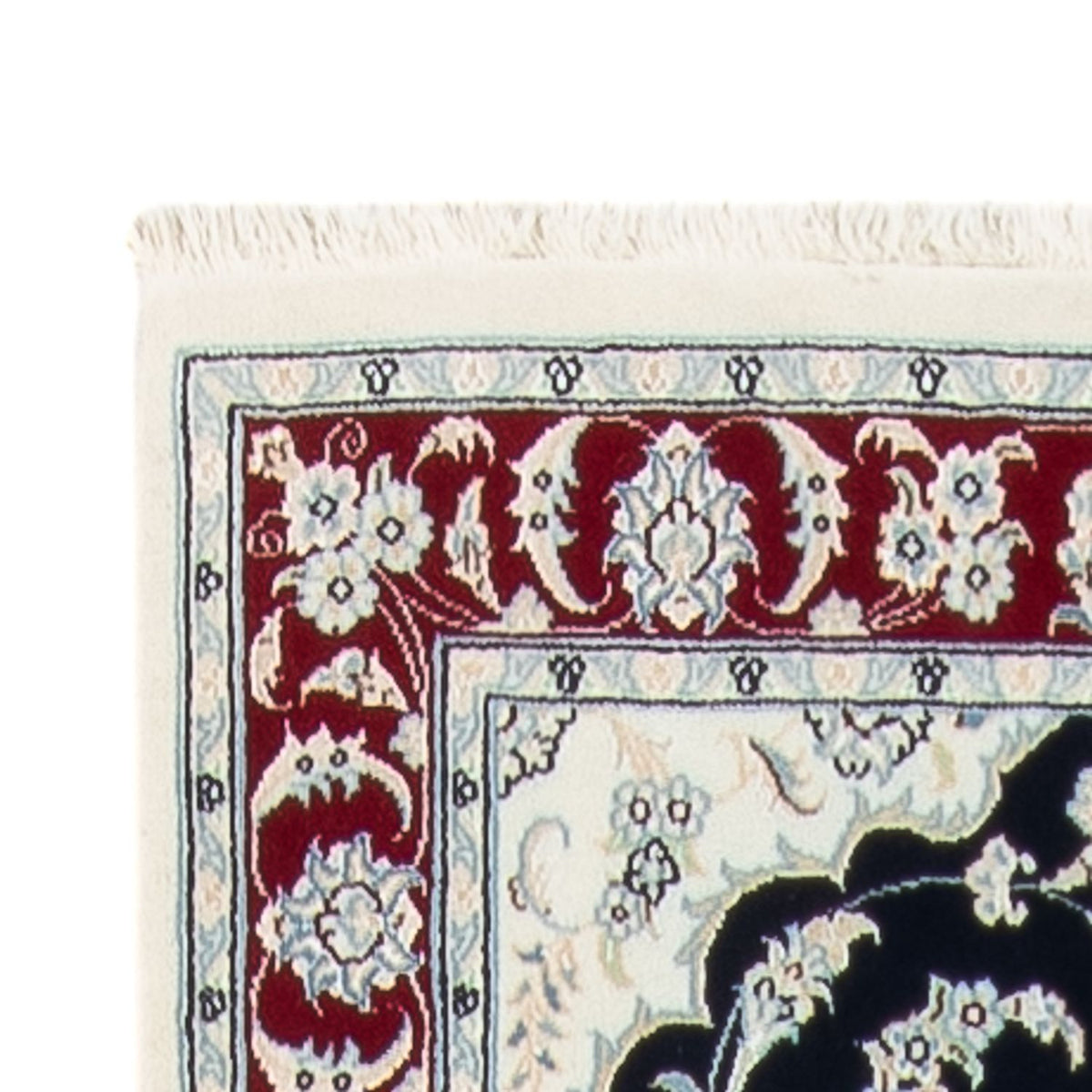 Tapis de couloir Tapis persan - Nain - Premium - 347 x 87 cm - bleu foncé