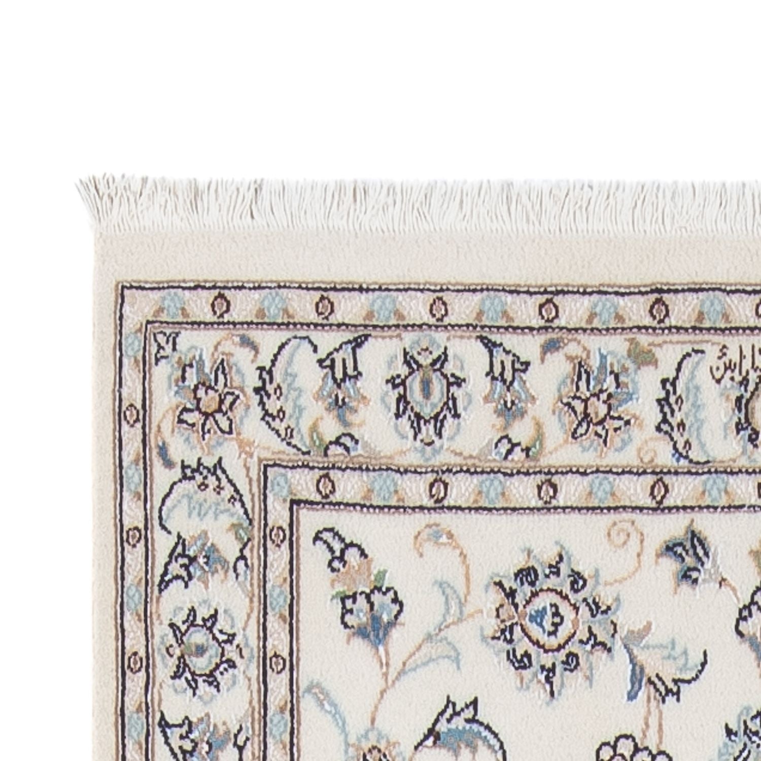 Tapis de couloir Tapis persan - Nain - Premium - 296 x 88 cm - crème