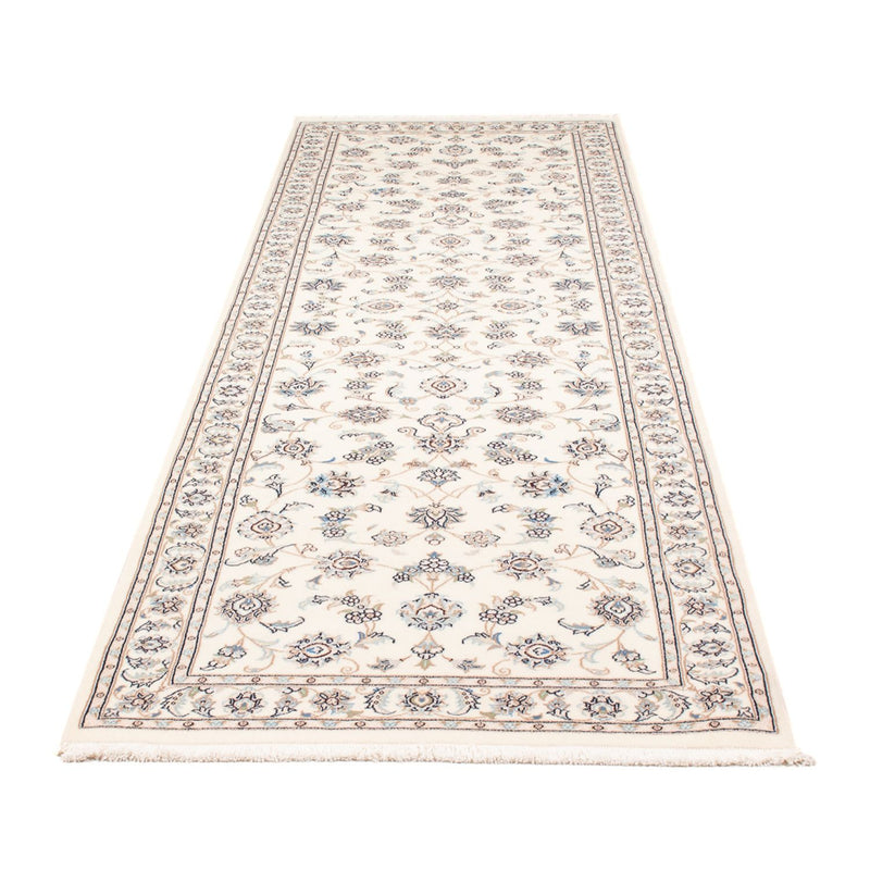 Tapis de couloir Tapis persan - Nain - Premium - 296 x 88 cm - crème