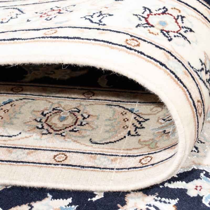 Tapis de couloir Tapis persan - Nain - Premium - 300 x 88 cm - bleu foncé