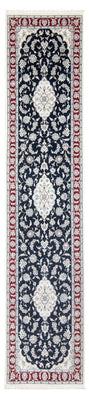 Tapis de couloir Tapis persan - Nain - Premium - 353 x 85 cm - bleu foncé