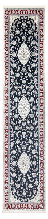 Tapis de couloir Tapis persan - Nain - Premium - 353 x 85 cm - bleu foncé