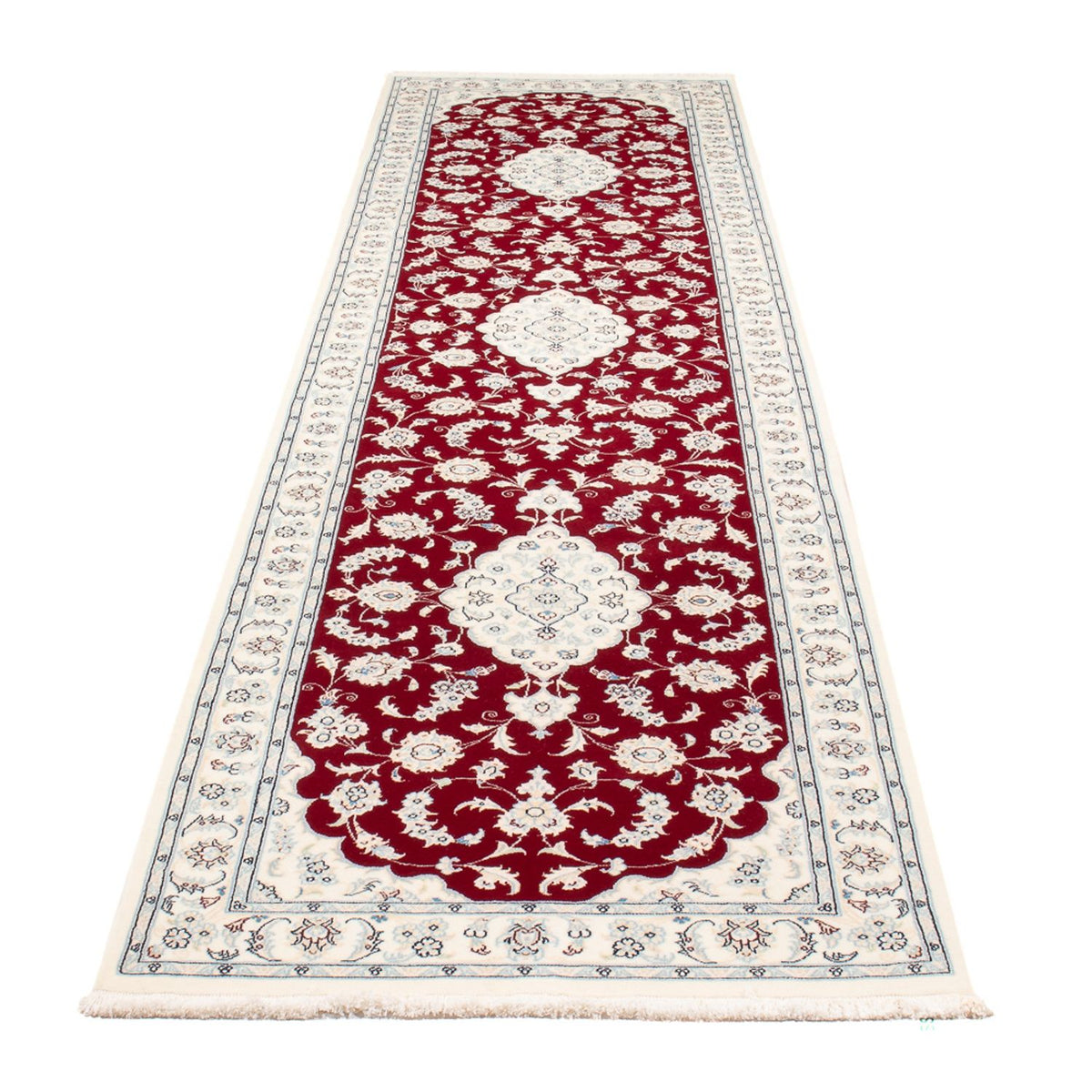 Tapis de couloir Tapis persan - Nain - Premium - 352 x 85 cm - rouge