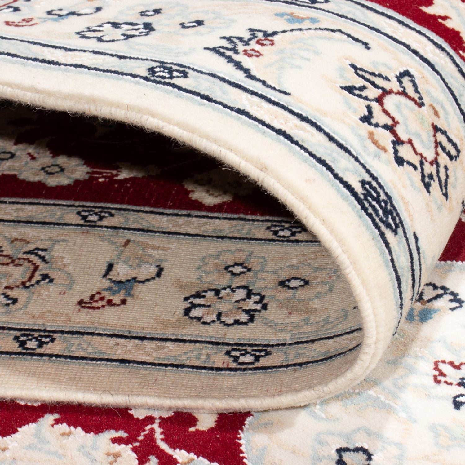 Tapis de couloir Tapis persan - Nain - Premium - 347 x 87 cm - rouge