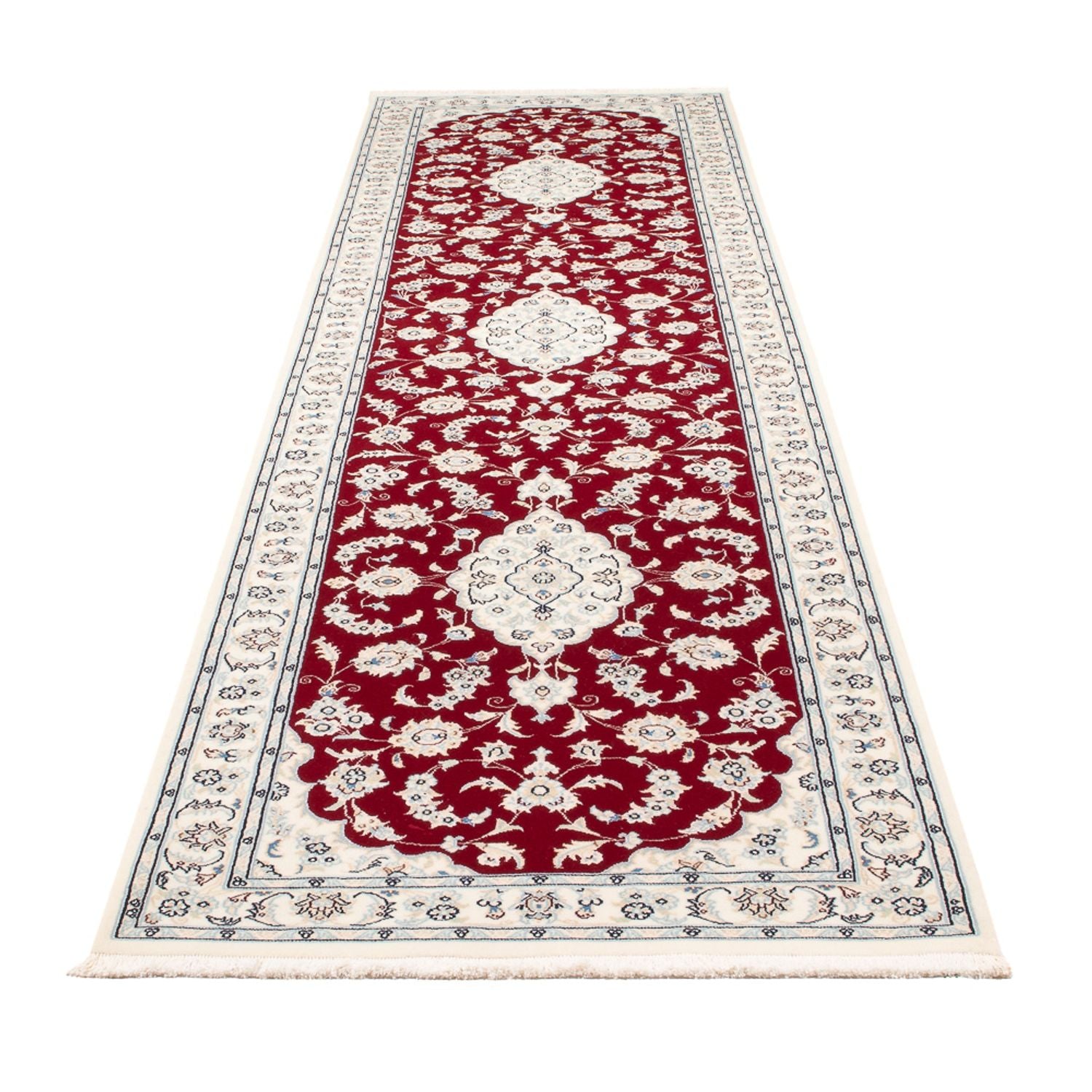 Tapis de couloir Tapis persan - Nain - Premium - 347 x 87 cm - rouge