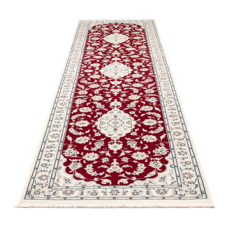 Tapis de couloir Tapis persan - Nain - Premium - 347 x 87 cm - rouge