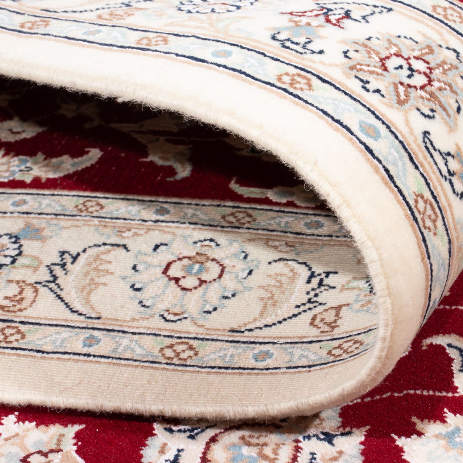 Tapis de couloir Tapis persan - Nain - Premium - 393 x 90 cm - rouge