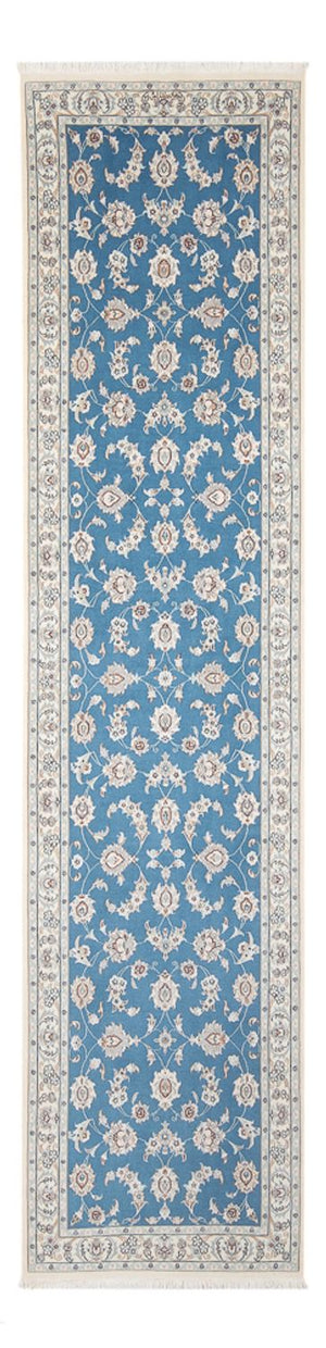 Tapis de couloir Tapis persan - Nain - Premium - 307 x 80 cm - bleu