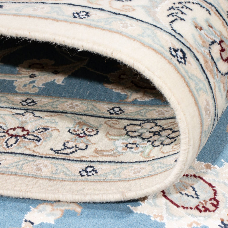 Tapis de couloir Tapis persan - Nain - Premium - 307 x 80 cm - bleu