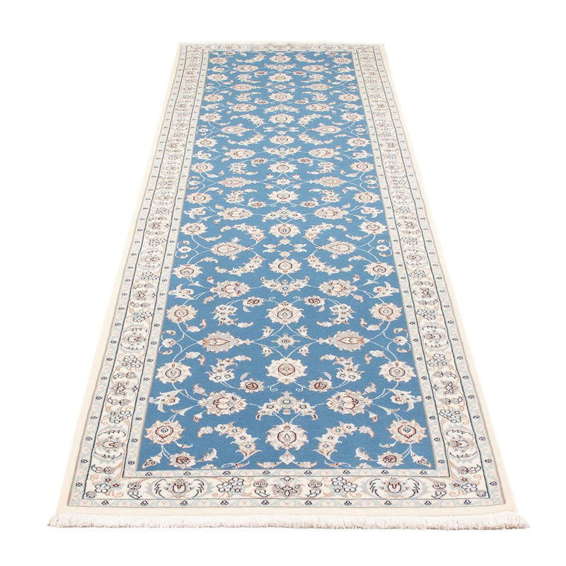 Tapis de couloir Tapis persan - Nain - Premium - 307 x 80 cm - bleu