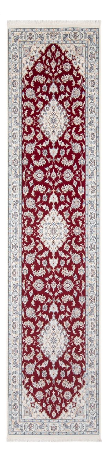 Tapis de couloir Tapis persan - Nain - Premium - 311 x 82 cm - rouge