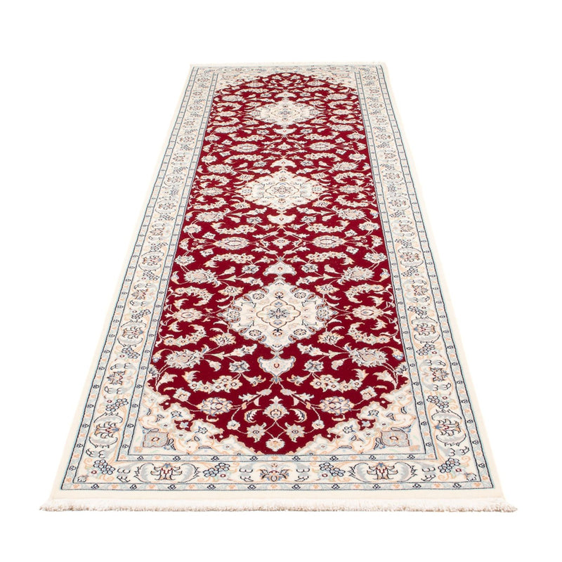 Tapis de couloir Tapis persan - Nain - Premium - 311 x 82 cm - rouge