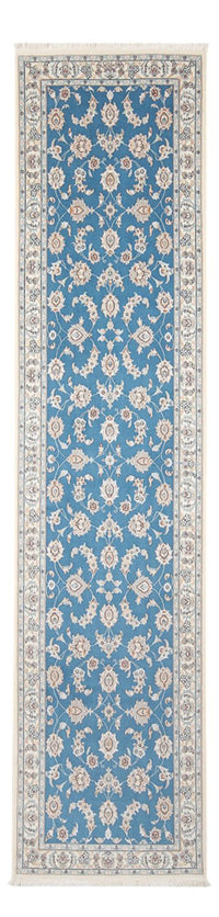 Tapis de couloir Tapis persan - Nain - Premium - 312 x 80 cm - bleu