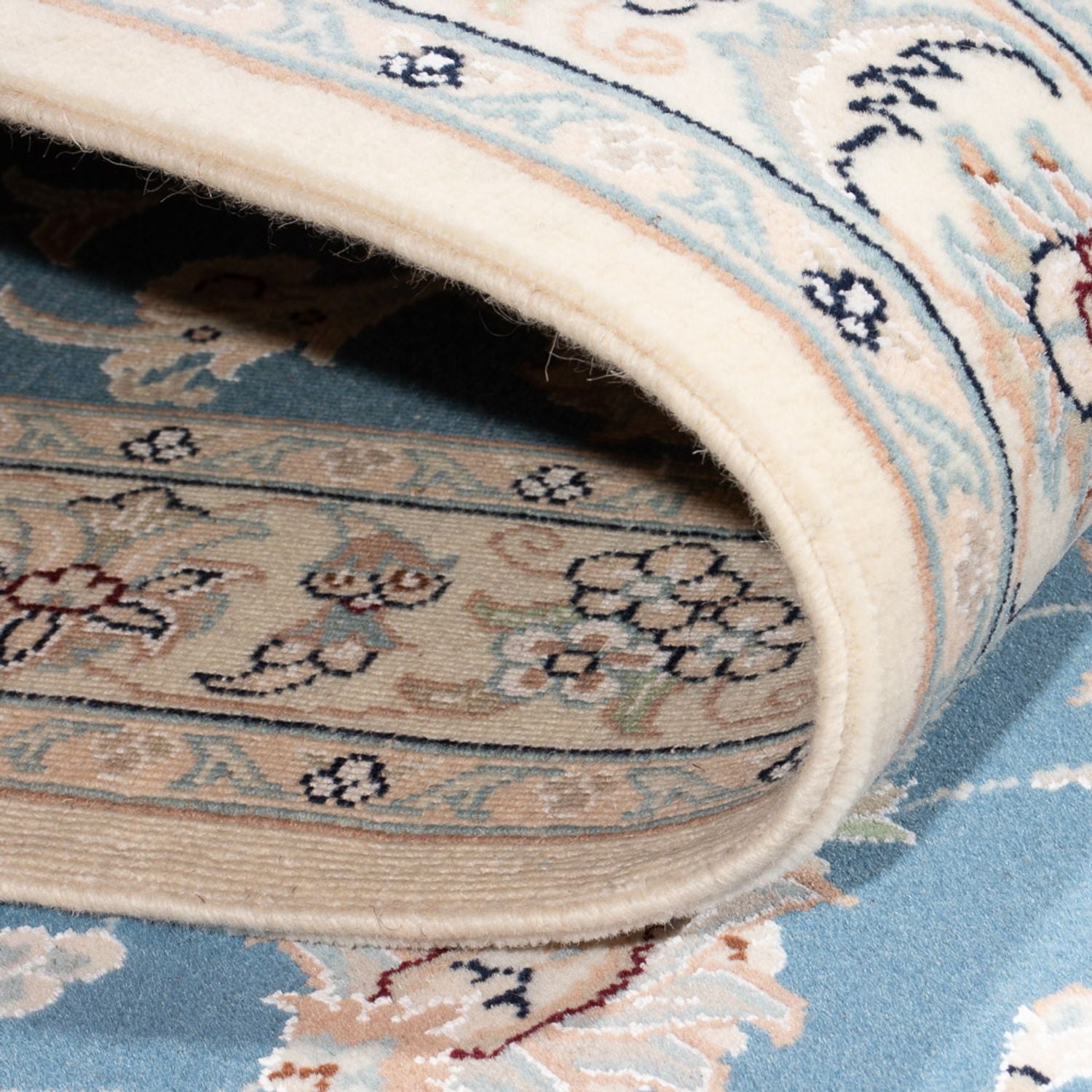 Tapis de couloir Tapis persan - Nain - Premium - 312 x 80 cm - bleu