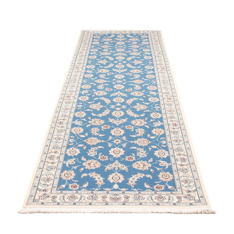 Tapis de couloir Tapis persan - Nain - Premium - 312 x 80 cm - bleu