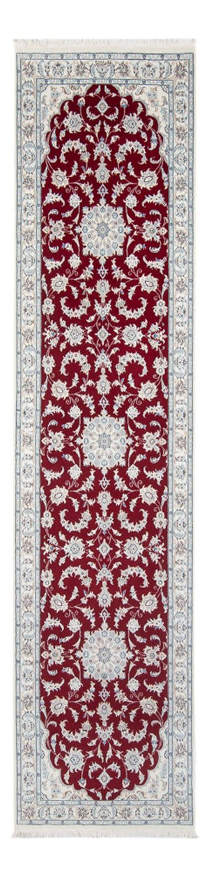 Tapis de couloir Tapis persan - Nain - Premium - 297 x 80 cm - rouge