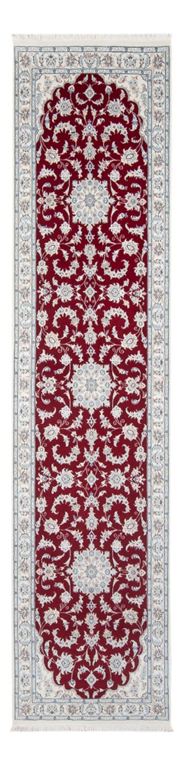 Tapis de couloir Tapis persan - Nain - Premium - 297 x 80 cm - rouge