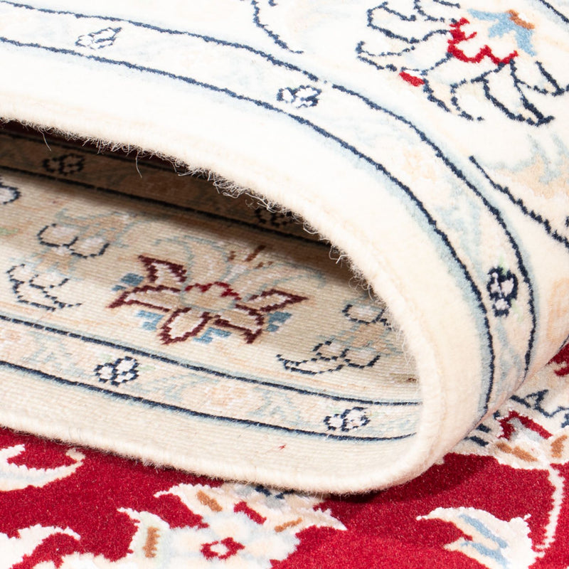 Tapis de couloir Tapis persan - Nain - Premium - 292 x 80 cm - rouge