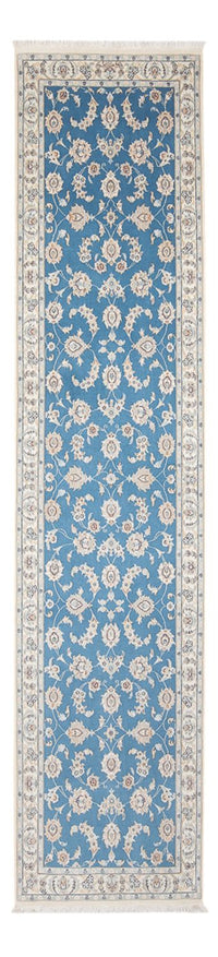 Tapis de couloir Tapis persan - Nain - Premium - 308 x 81 cm - bleu