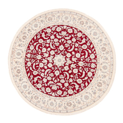 Tapis persan - Nain ronde  - 200 x 200 cm - rouge