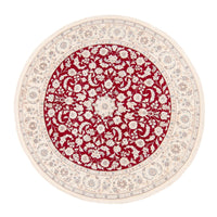 Tapis persan - Nain ronde  - 200 x 200 cm - rouge