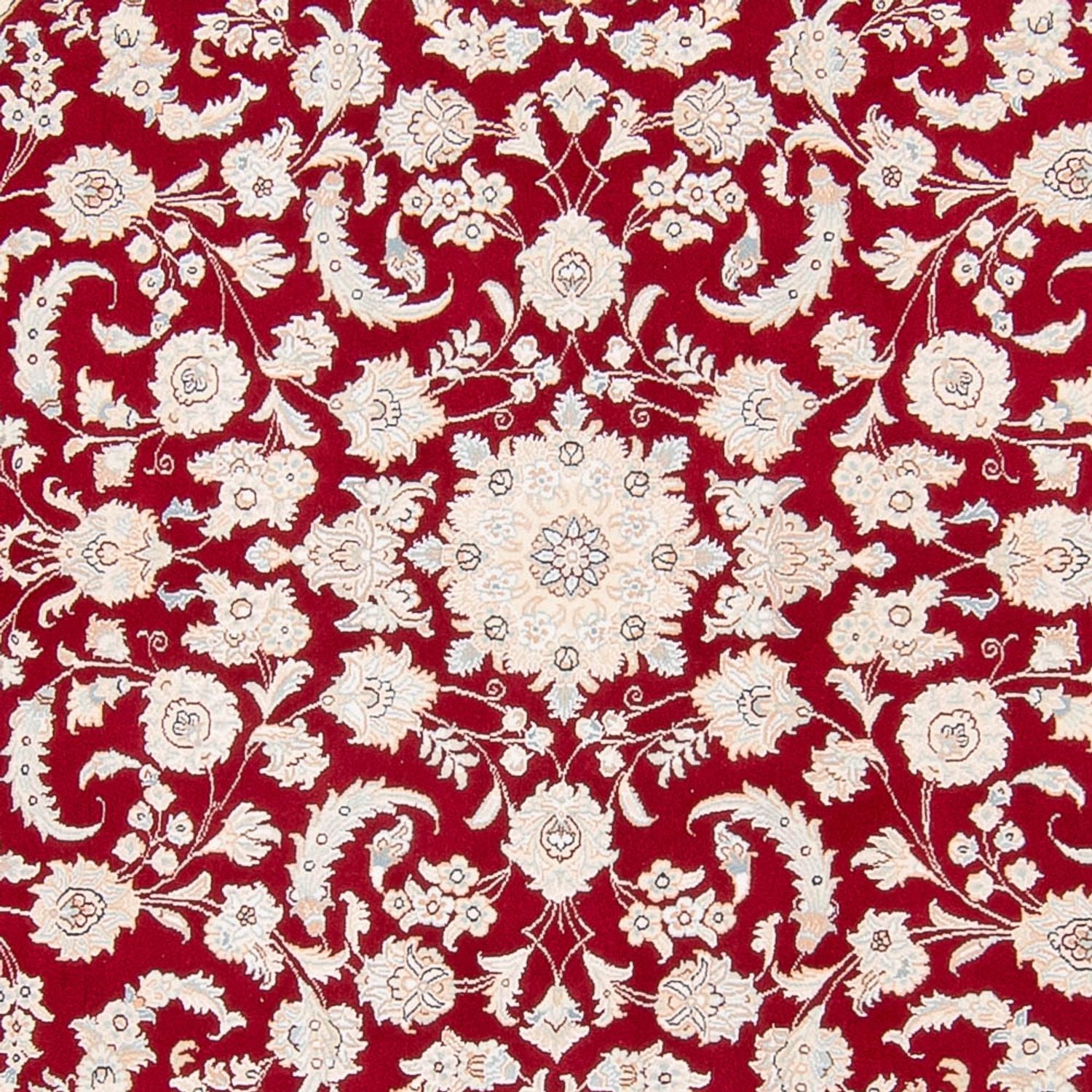 Tapis persan - Nain ronde  - 200 x 200 cm - rouge