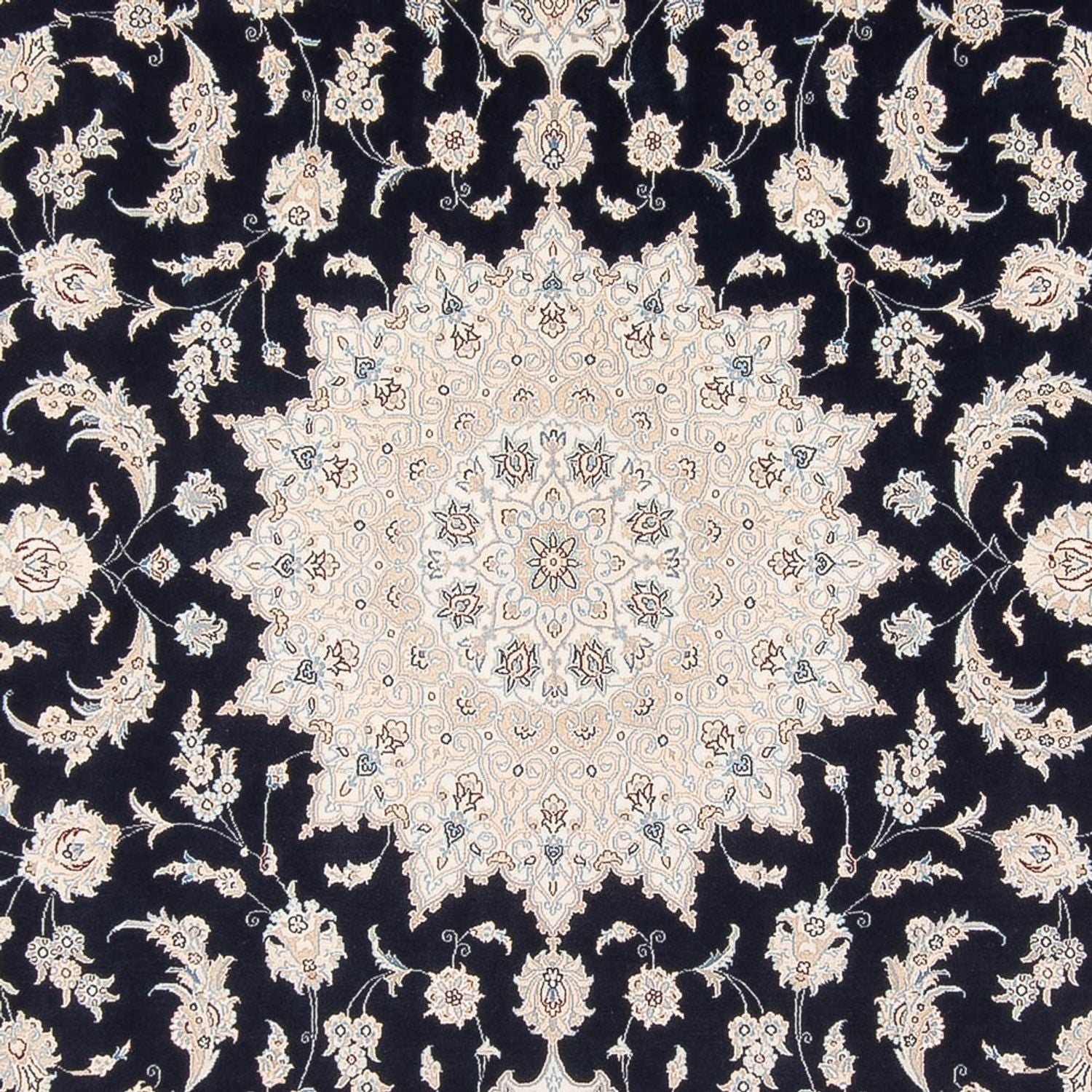 Tapis persan - Nain - Premium - 356 x 250 cm - bleu foncé