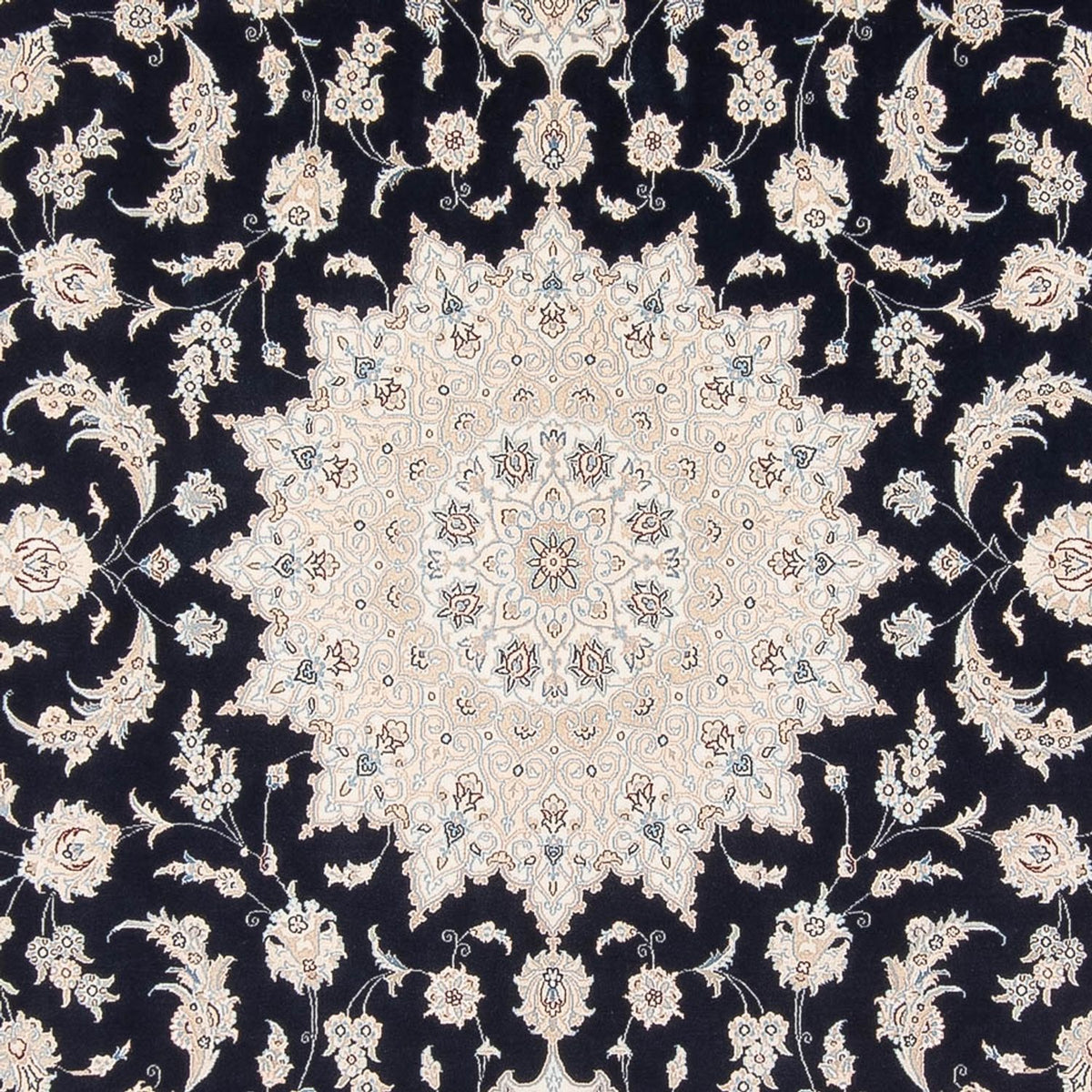 Tapis persan - Nain - Premium - 356 x 250 cm - bleu foncé