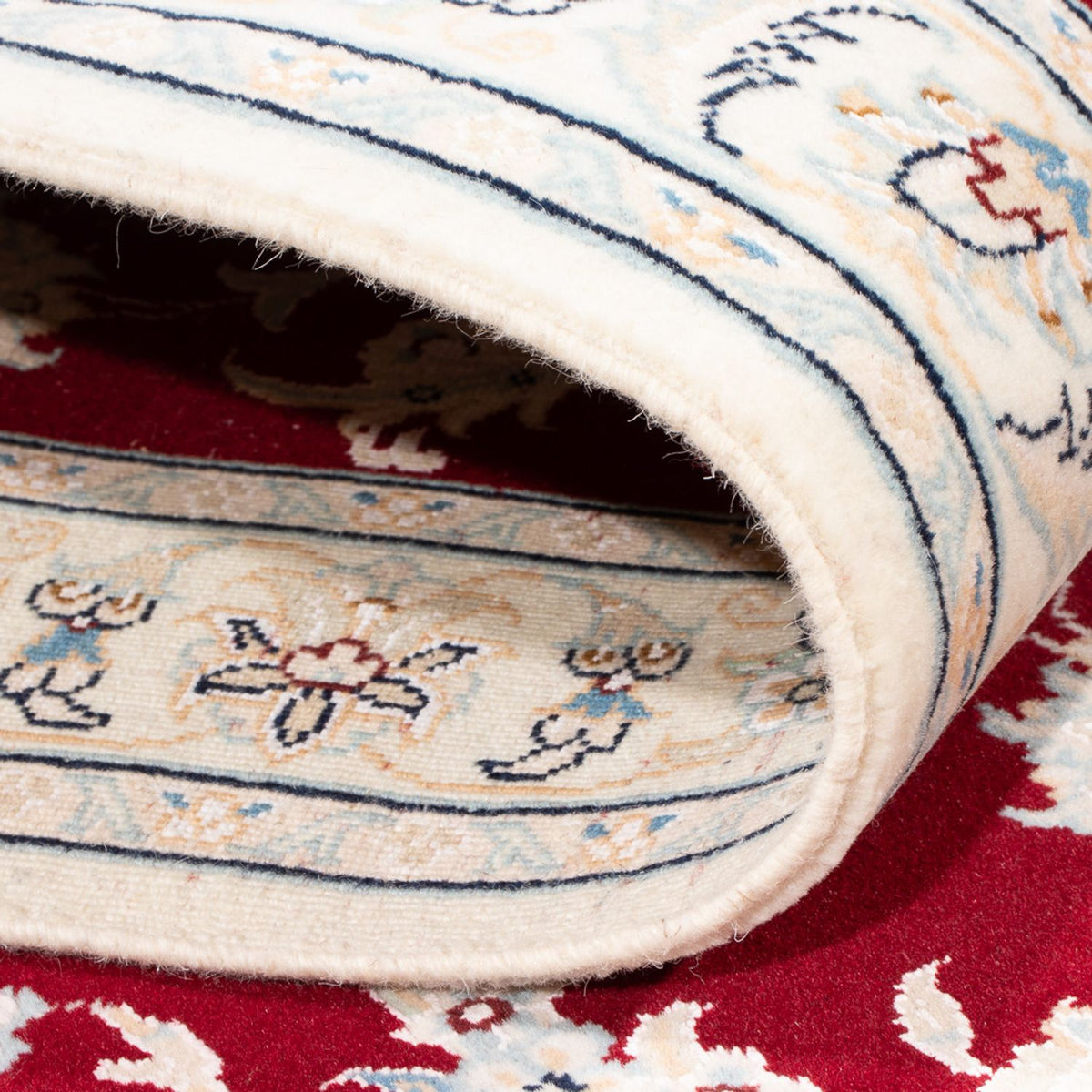 Tapis de couloir Tapis persan - Nain - Premium - 297 x 82 cm - rouge