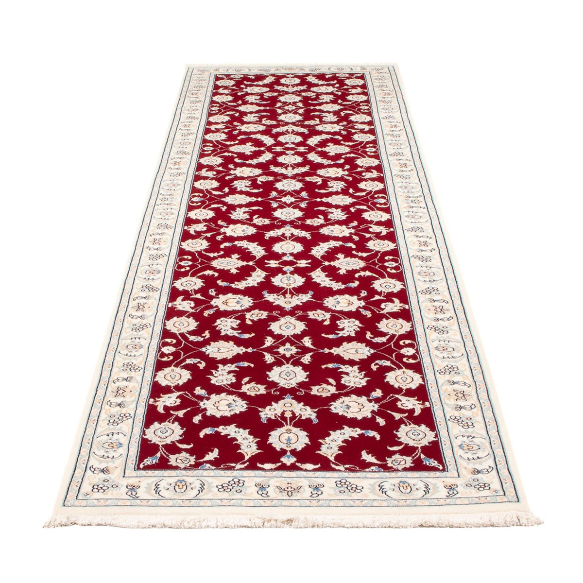 Tapis de couloir Tapis persan - Nain - Premium - 297 x 82 cm - rouge