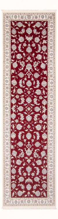 Tapis de couloir Tapis persan - Nain - Premium - 298 x 80 cm - rouge