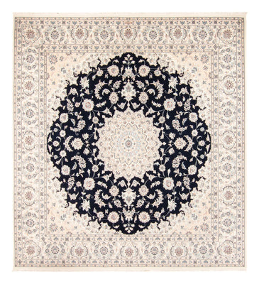Tapis persan - Nain - 266 x 248 cm - bleu foncé